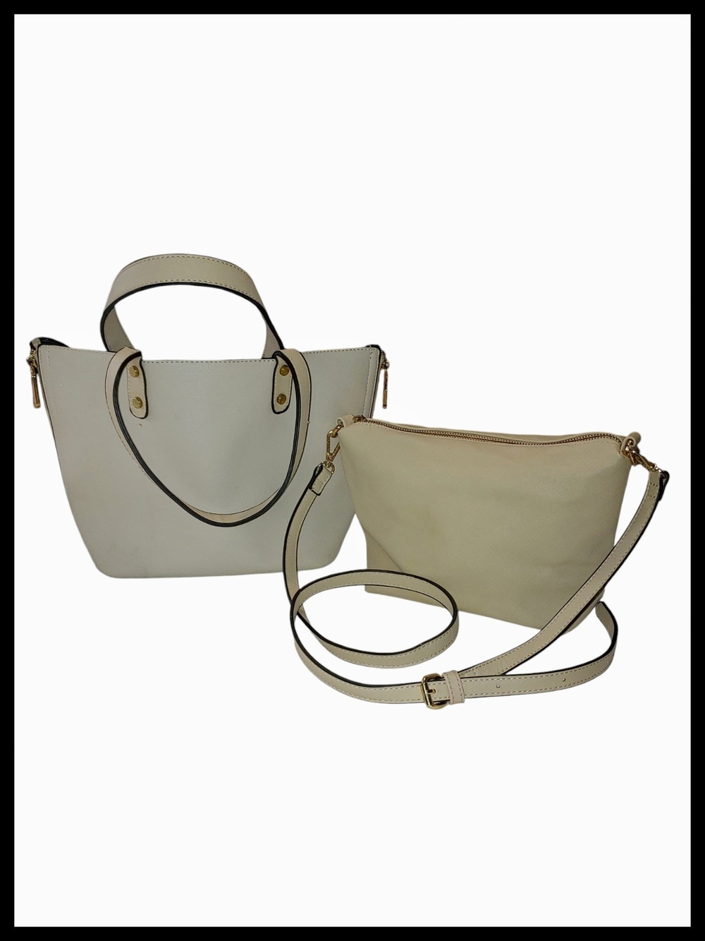 Cream Two-Piece Women's Tote & Purse Set - Picture 7 of 10